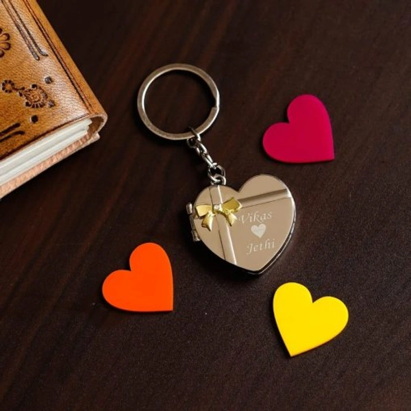 Personalized Heart Stainless Steel Keychain
