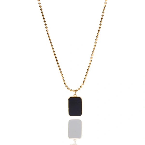 Midnight Onyx Gold Necklace