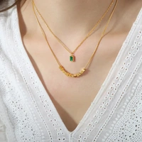 Emerald Vine Neckalce - Gold