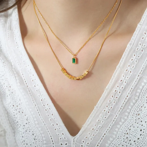 Emerald Vine Neckalce - Gold