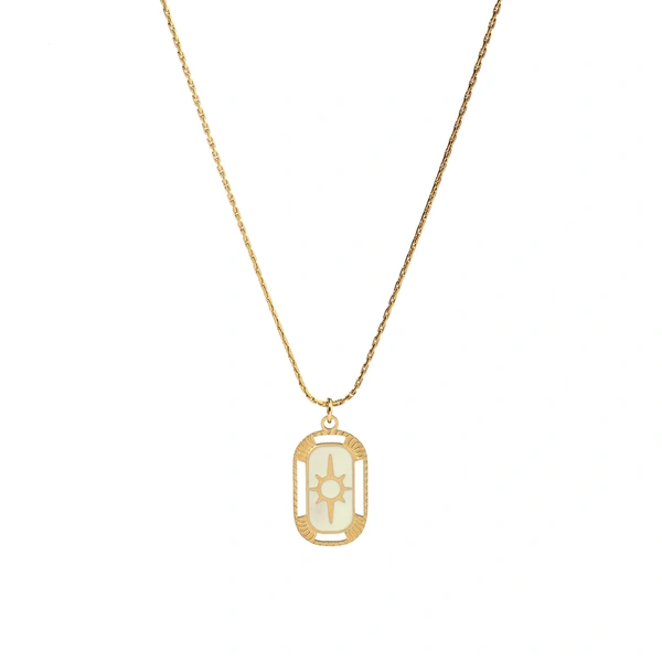 White Sun Gold Necklace