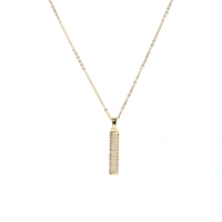 Isla Crystal Studded Gold Necklace