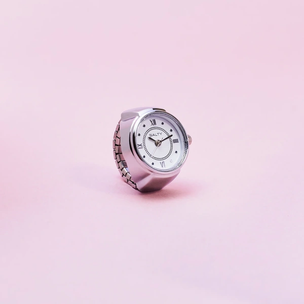 Girl Boss Salty Watch Ring - Silver