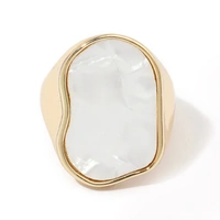 Mother Of Pearl Enamel Ring
