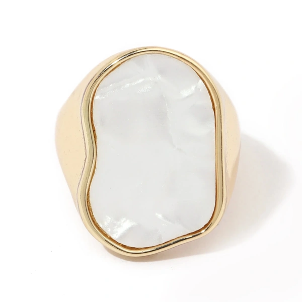 Mother Of Pearl Enamel Ring