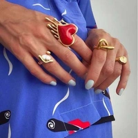 Burning Red Heart Ring