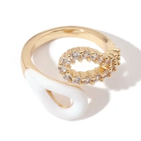 Diamond Loop Gold Ring