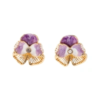 Metallic Flower Luxury Gold Earring