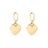 Hanging Heart Gold Earring