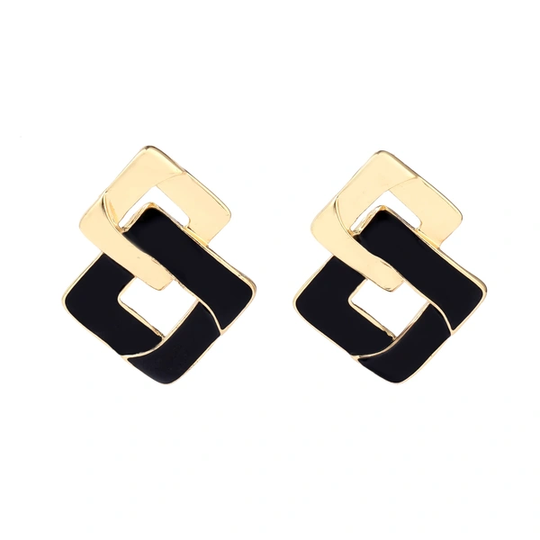 Ornate Enamel Luxury Gold Earring