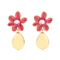 Palatial Floral Drop Gold Earring
