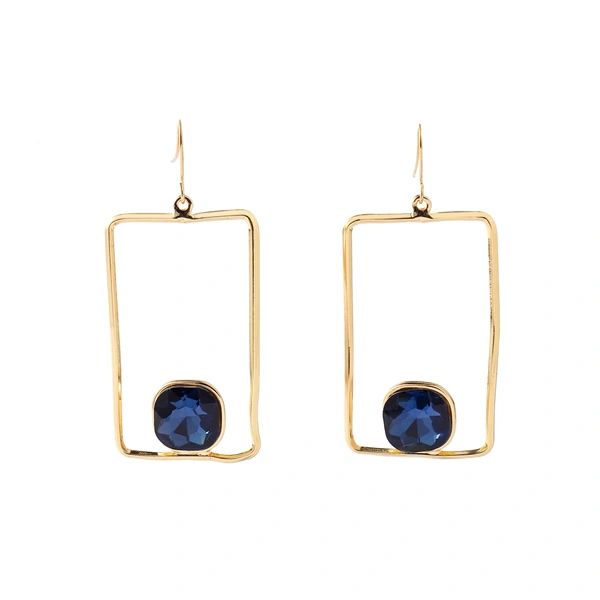 Chuffed Sapphire Gold Earring