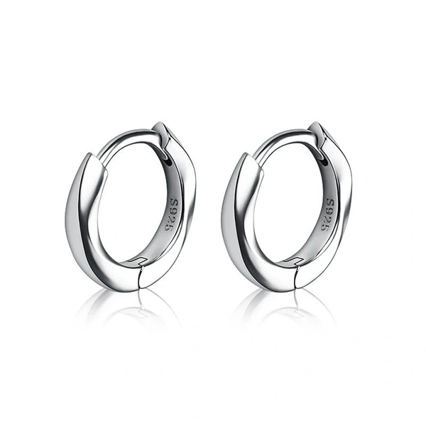 Rock On Silver Hoops