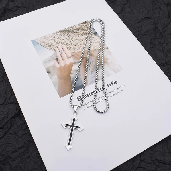 Black Crossway Pendant