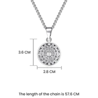 Northern Lights Silver Compass Chain