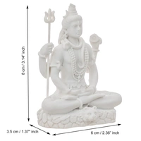 White Polyresin Lord Shiva Statue
