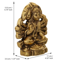 Brown And Copper Polyresin Blessing Lord Hanuman Idol