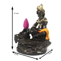 Lord Krishna Idol Smoke Backflow Cone Incense Holder