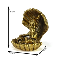 Golden Metal Bal Gopal Krishna Statue Having Makhan