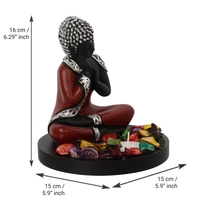 Polyresin Antique Finish Handcrafted Thinking Buddha Statue