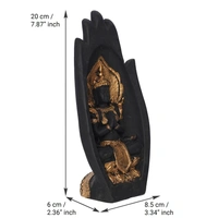 Golden Handcrafted Engraved Palm Buddha