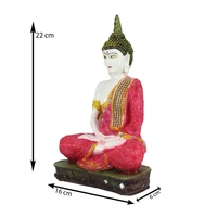 Red Buddha Decorative Showpiece