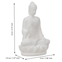 White Polyresin Meditating Lord Buddha Statue