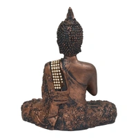 Polyresin Black And Golden Meditating Blessing Buddha Statue