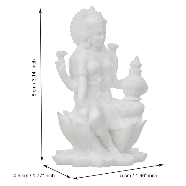 White Polyresin Goddess Laxmi Statue