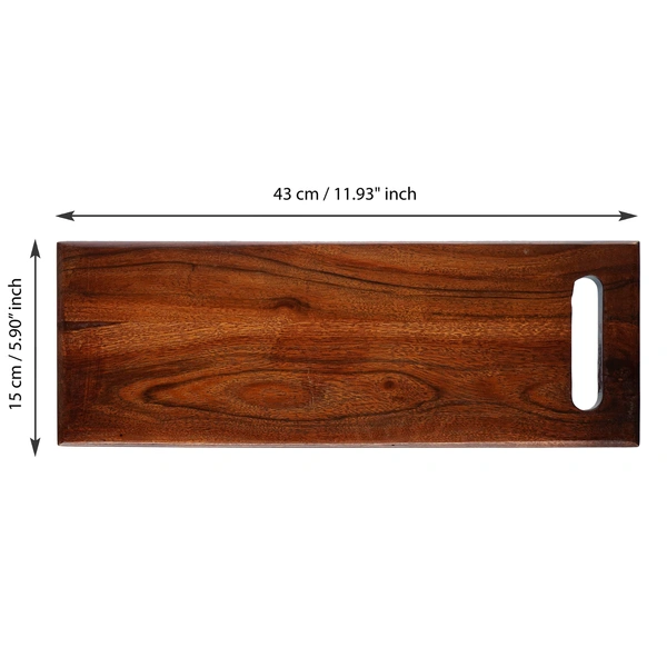 Brown Long Rectangle Wooden Chopping Board
