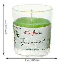 Set Of 2 Jasmine Scented Glass Candle