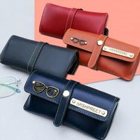Customized Faux Leather Sunglass Case - Olive