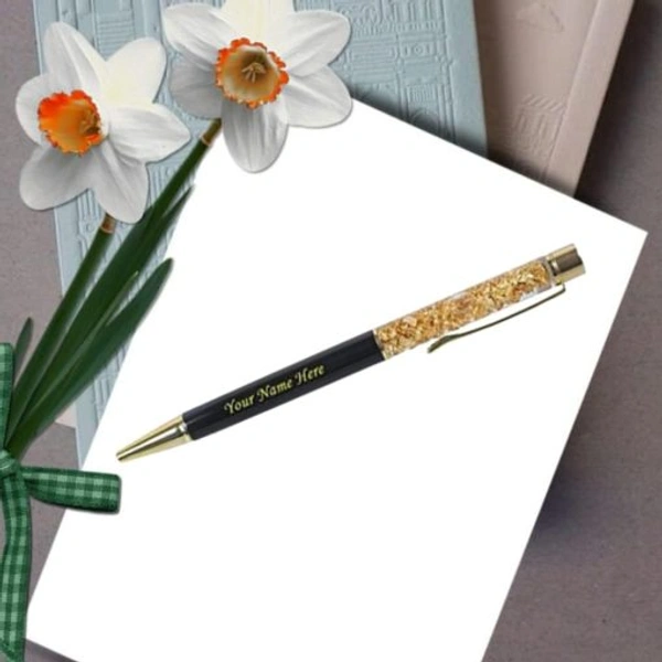 Luxury Liquid Glitter Engraved Pen