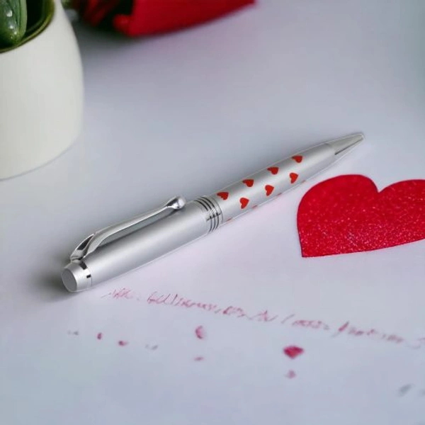 Dual Name Engraved Metal Rollerball Pen