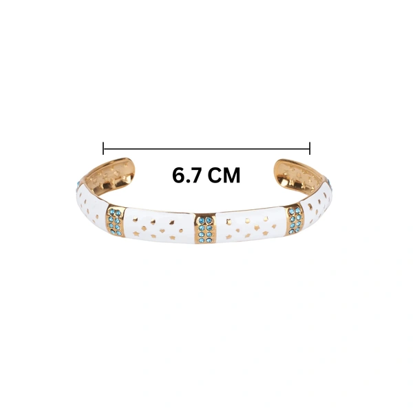 Opulent Gold Cuff Accents Bracelet