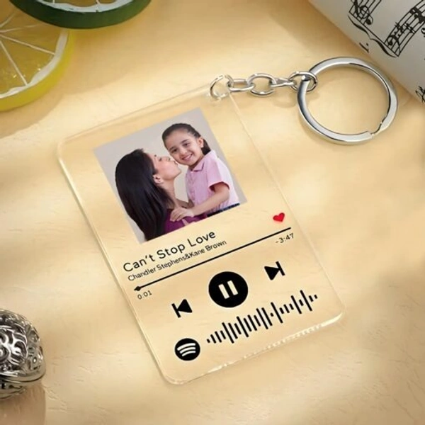 Personalized Spotify Keychain With Photo