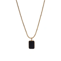 Studded Clover Hanging Silver & White Necklace