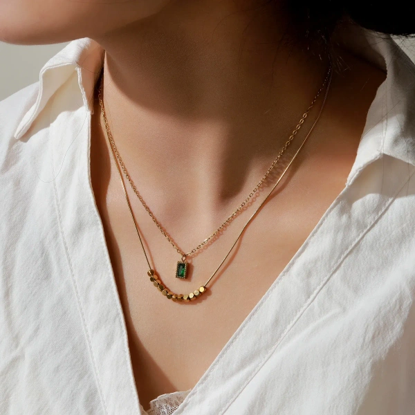 Emerald Vine Neckalce - Gold