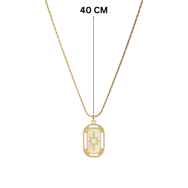 White Sun Gold Necklace