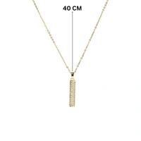 Isla Crystal Studded Gold Necklace