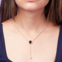 Snowdrop Pearl Rosegold Necklace