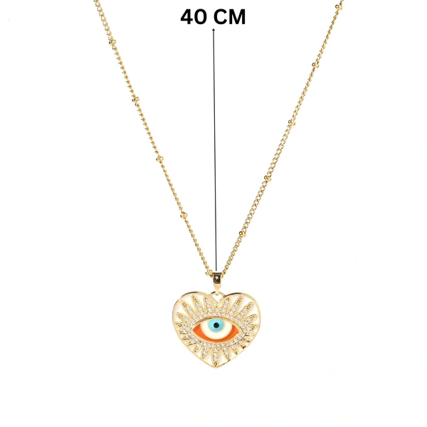 Medea Evil Eye Heart Necklace