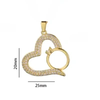 Graceful Heart with Ring Necklace