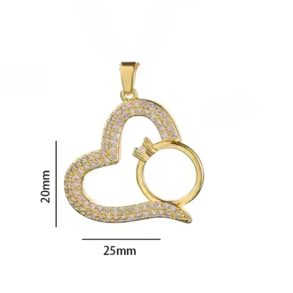 Graceful Heart with Ring Necklace