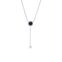 Moon Pearl Silver Necklace