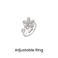 Crystal Daisy Spinner Ring