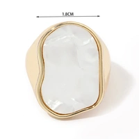 Mother Of Pearl Enamel Ring