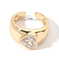 Diamond Heart Gold Ring