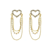 Elegant Heart Chain Earrings