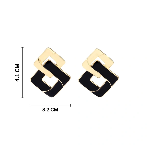 Ornate Enamel Luxury Gold Earring